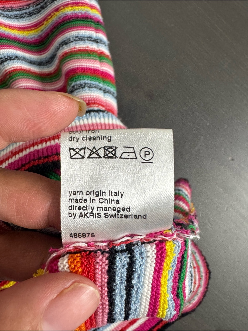 Akris Punto Short-sleeved Striped Knit Multicolor Top - Picture 7 of 9